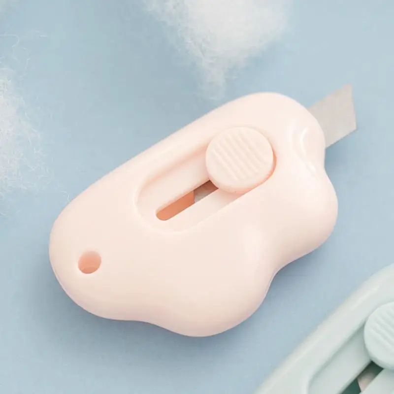 1/2/4 Piece Kawaii Stationery Mini Pocket Cloud Art Utility Knife Box Knife Paper Cutter Craft Wrapping Refillable Blade