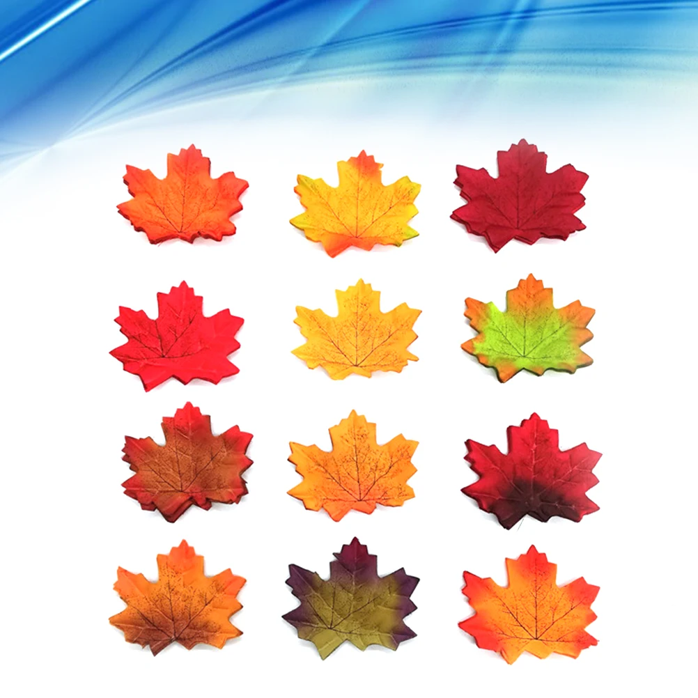 

100 Pcs Craft Simulated Maple Plant Faux Autumn Leaf for Photo Props Artificial Wall Wreath