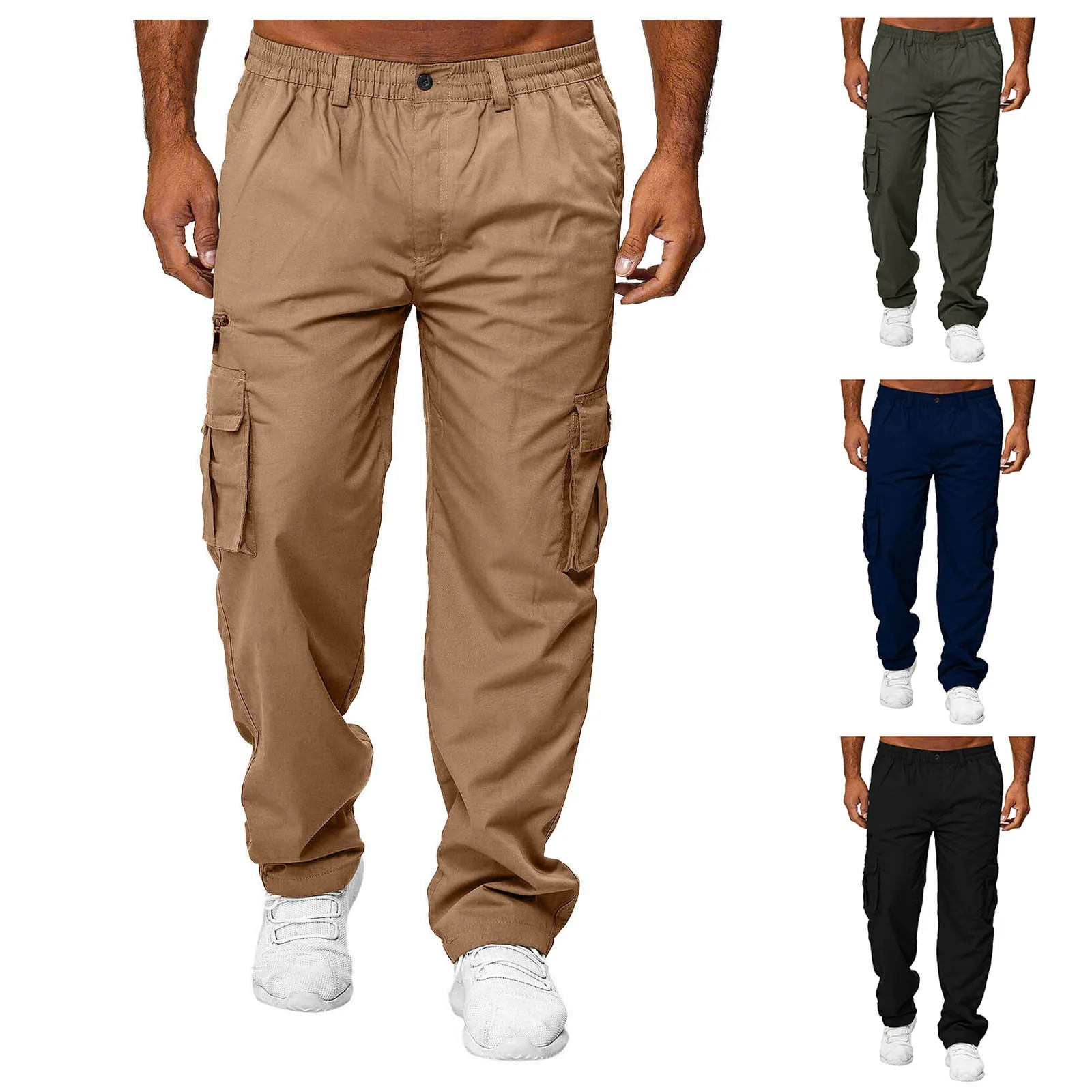 Men's Sports Pants Casual Jogging Trousers Lightweight Hiking Work Pants Outdoor Pant Travel Walking Loose Trousers