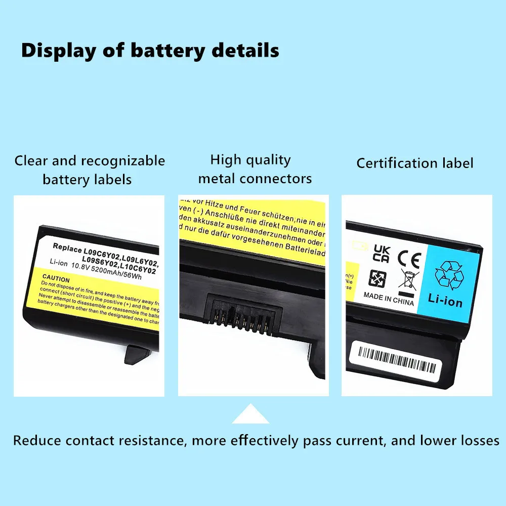 Laptop Battery for Lenovo IdeaPad G470 G470G G475E G560 G560A G560E G560G G560L G565 G460 G460E G460G G465 G465A L10C6Y02