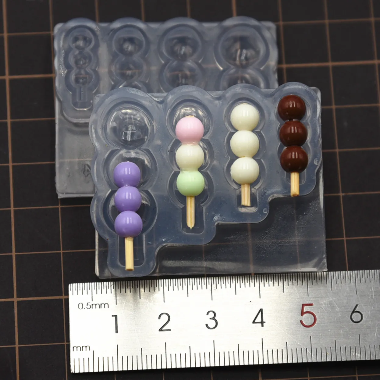 Mini Cute Sugar Calabash Silicone Mold Polymer Soft Ceramic Clay Doll House Food Toy Fasting DIY Molds