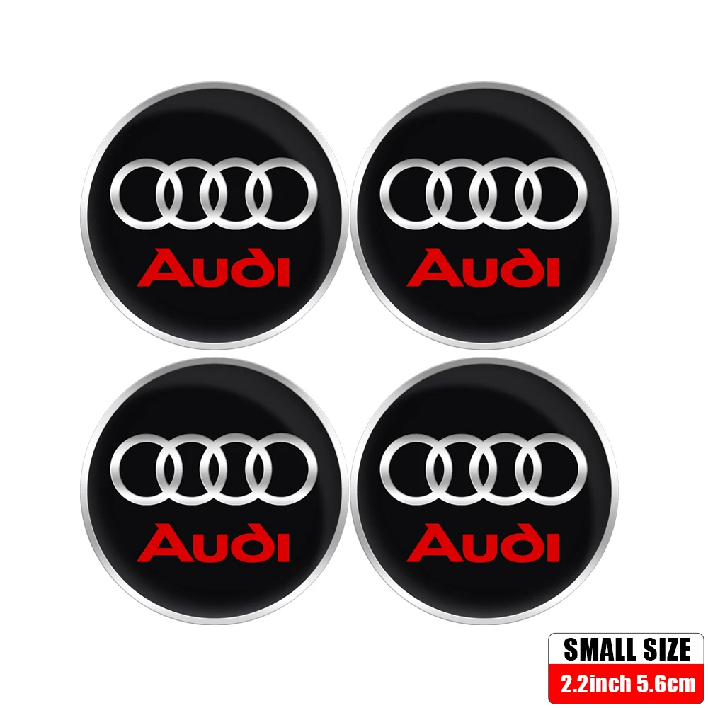 56/60/65MM Auto-Radnabenkappen Auto-Emblem Reifenmittenabdeckungen Zubehör für Audi A1 A2 A3 A4 A5 A6 A7 A8 Quattro Sline RS Q2 Q3