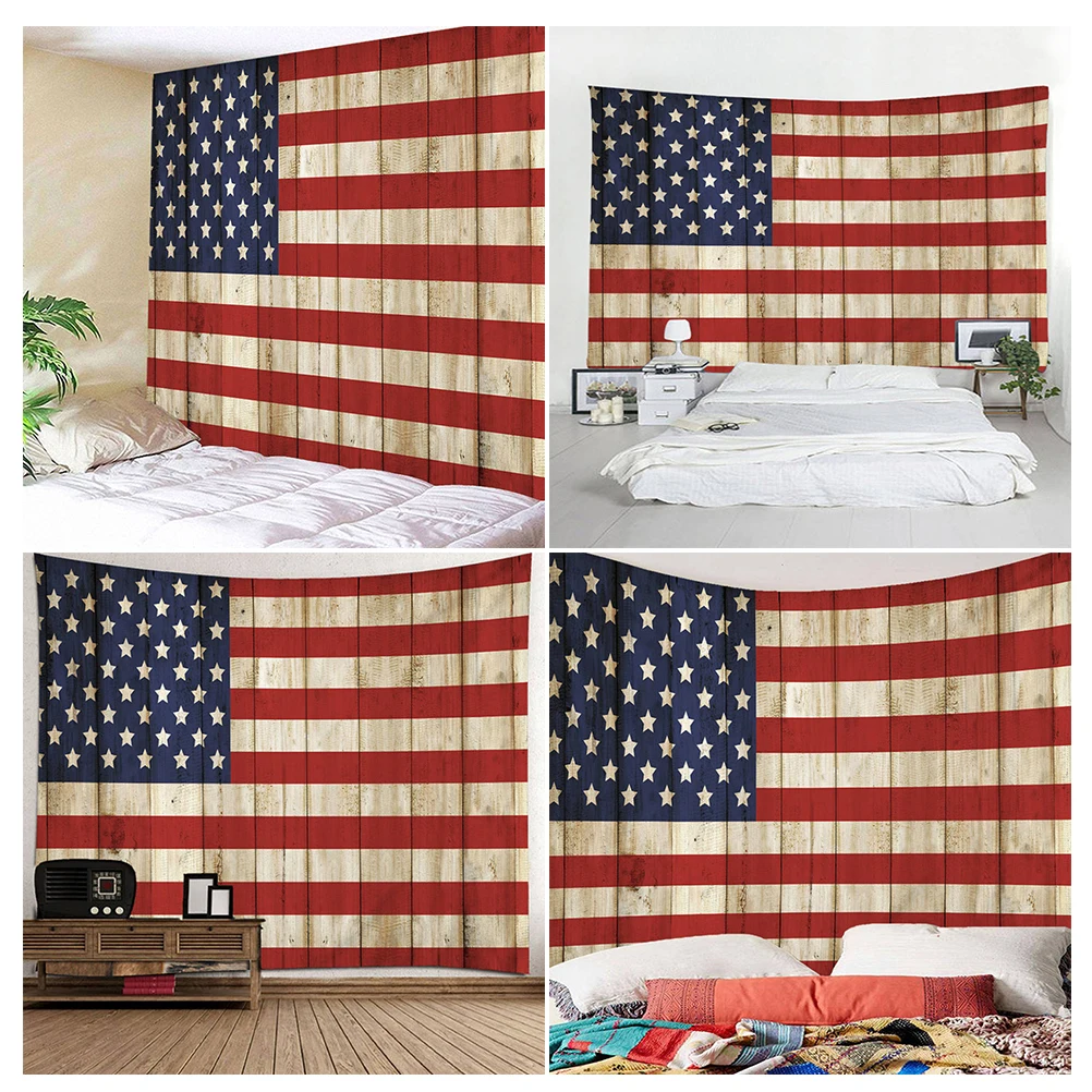 

150X Wall Hanging American Flag Photo Background Usa Tapestry Printing Party Backdrop Durable Polyester Ideal Shoot Background