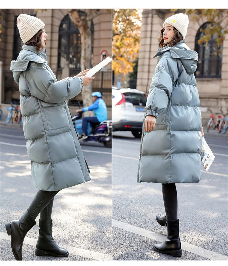 Winter Down Jacket Korean Version Of Loose Thickened Mid-length Coat over The Knee down Jacket 2024 New Fashion Women's coat Top