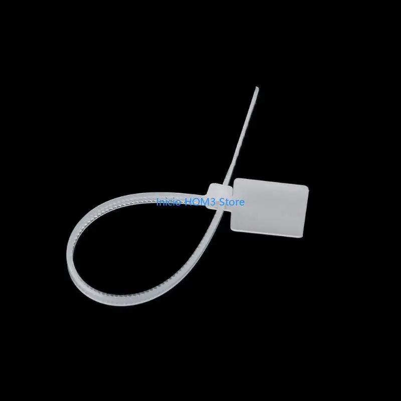 A5YD 100 Pcs White Plastic Nylon Mark Tags Label Sticker Cable Zip Ties 2x11cm