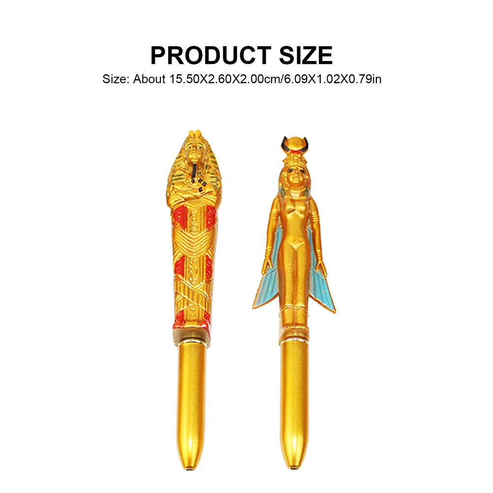2Pcs Pharaoh Pens Plastic Craft Design Portable Quick Dry Ink for Office Student Awards Note Taking Pens Student Awards