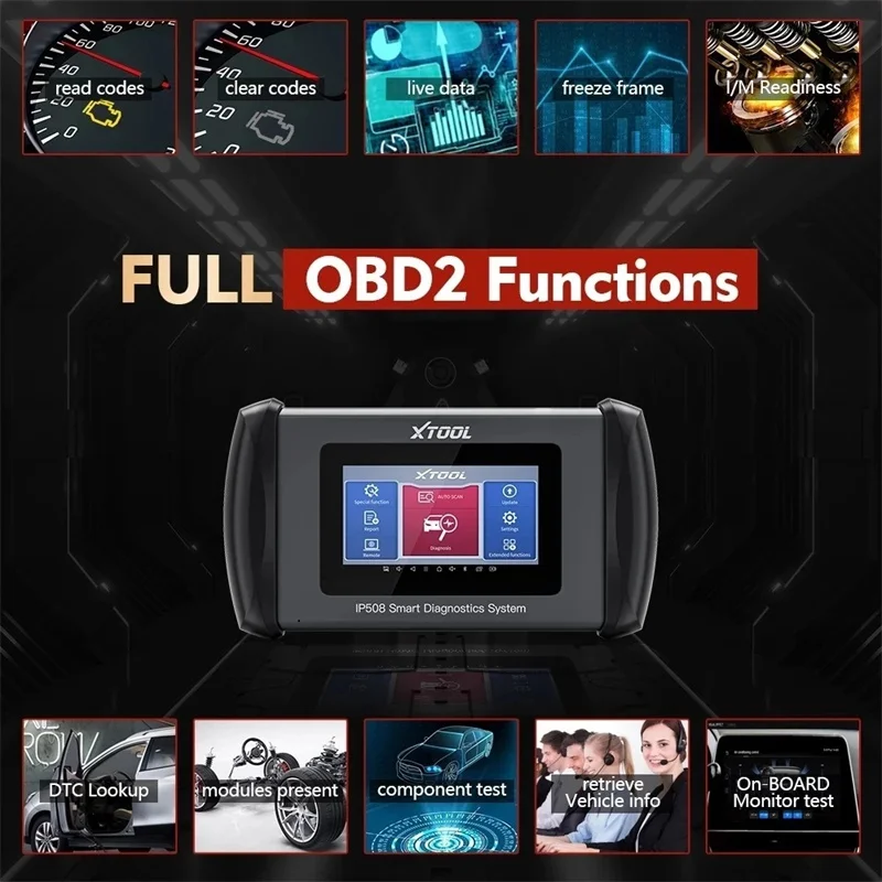 Original Car Diagnostic Tool XTOOL InPlus IP508 5 Systems Auto Diagnostic Scanner