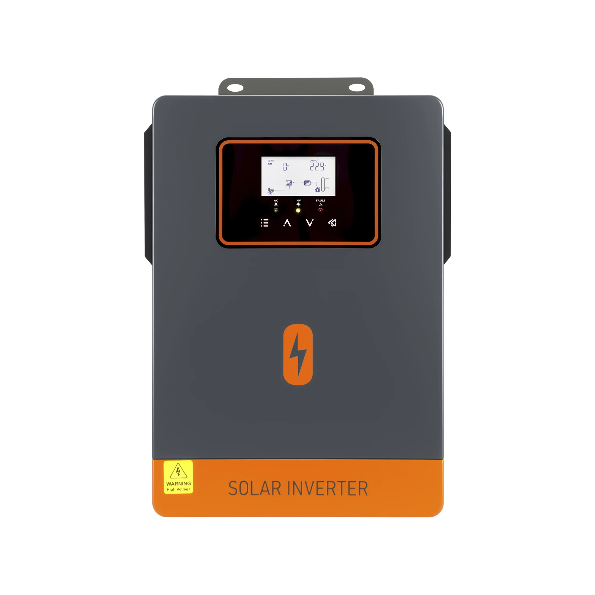 PowMr 6KW 220VAC Batterieloser Solar-Wechselrichter, reine Sinuswelle, Dual-MPPT, unterstützt 6750W 500V PV-Wechselrichter, Off-Grid-On-Grid-Solarenergiespeicher-Wechselrichter für Heimsolarsysteme