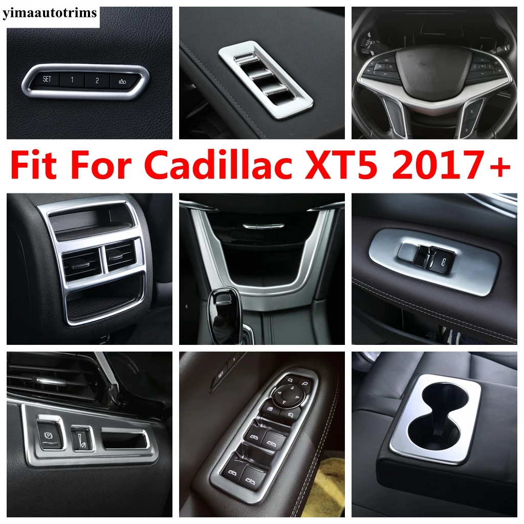 

Head Lamp / Water Cup / Window Lift / Rear Armrest Box Air AC Outlet Frame Cover Trim Accessories For Cadillac XT5 2017 - 2023