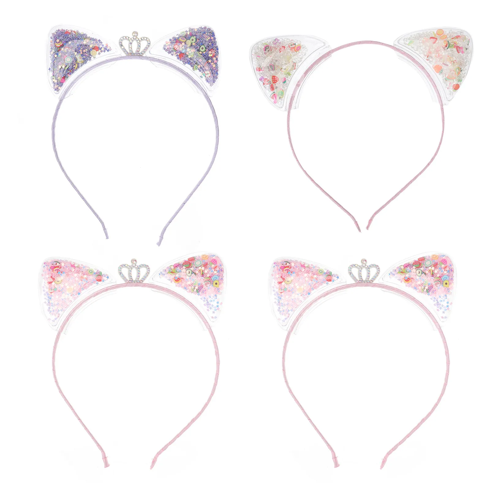 

4Pcs Hair Accessories for Elegant Cat Style Hoop Non-Slip Wear Ideal Gift for Costume Party Decorative Hair Hoops