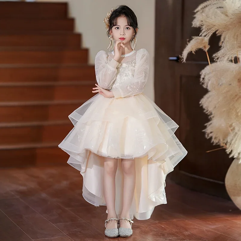 Princess Dress Girls High-end Dress Little Girl Children's Host Piano Modern Dance, Stage Performance