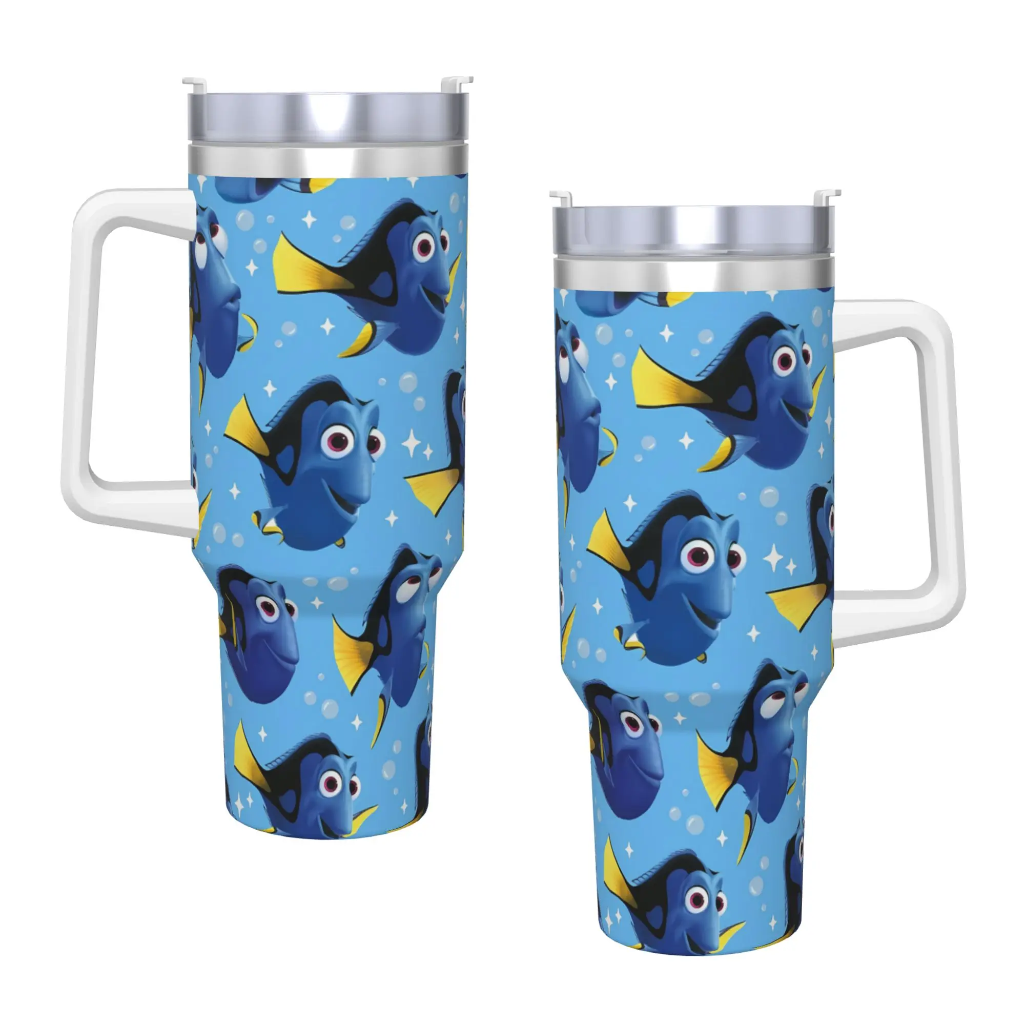Custom Kawaii Finding Nemos Tumbler  Hot Drinks Water Bottle Leakproof Stainless Steel Thermal Mug Printed Camping Mugs Cup