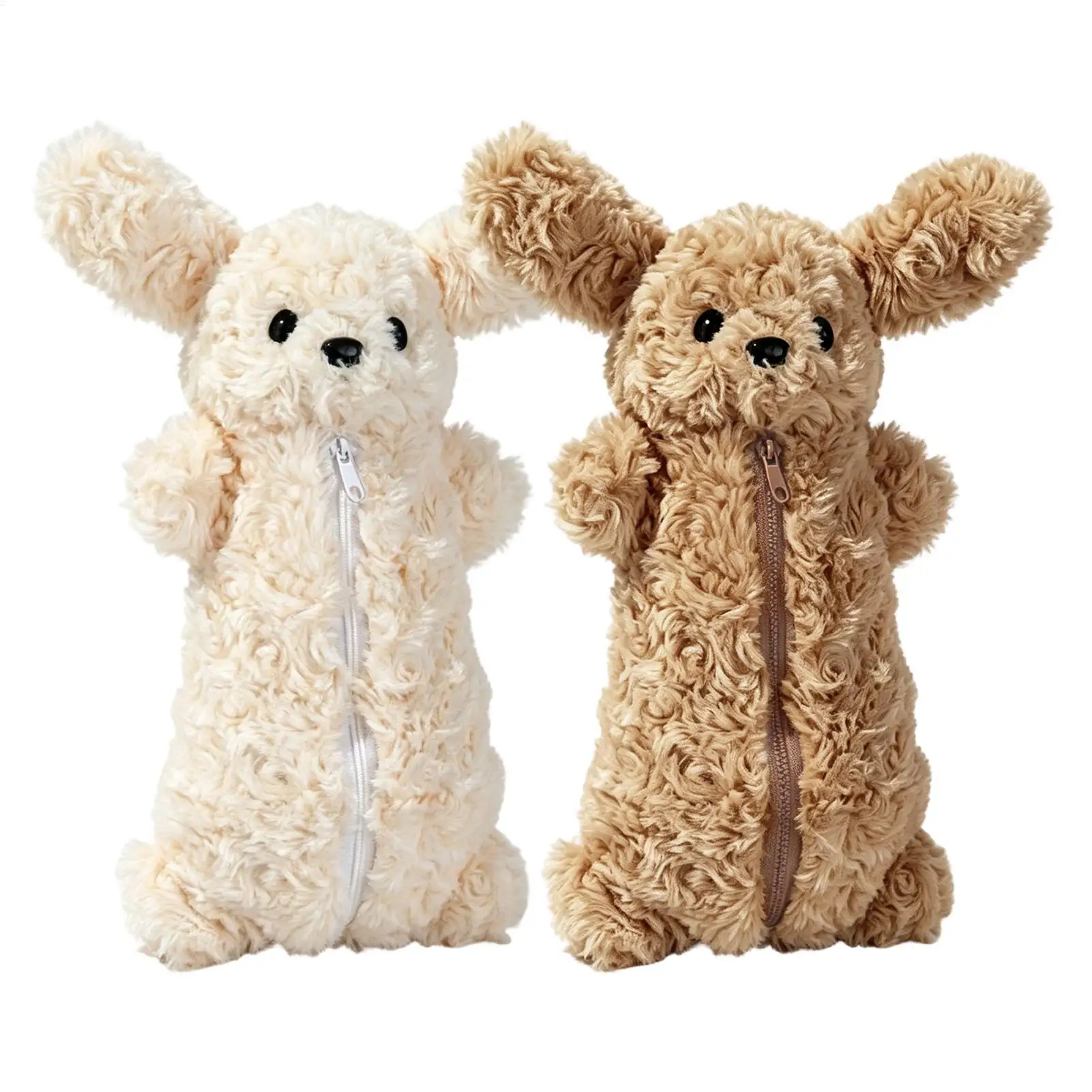 1PC Puppy Pencil Case Soft Cartoon Plush School Stationary Big Capacity Pen Bag Pencil Case For Student School Stationary