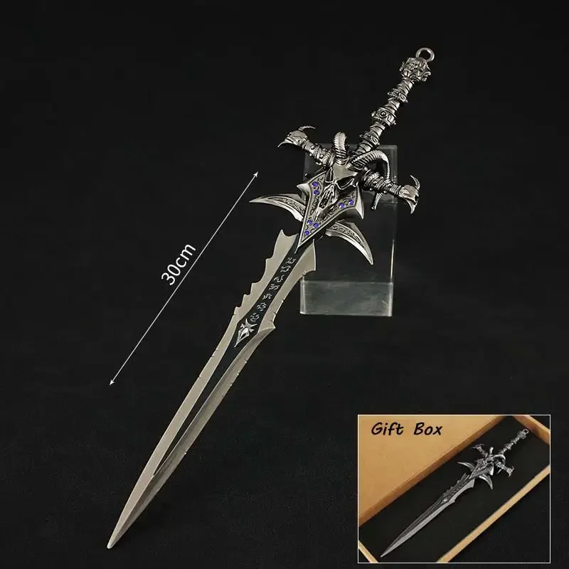 Frostmourne spade World of Warcraft Lich King arma Sheepshead Sword Gift Box Metal Katana Model Safety Knife Studded Toys Boy