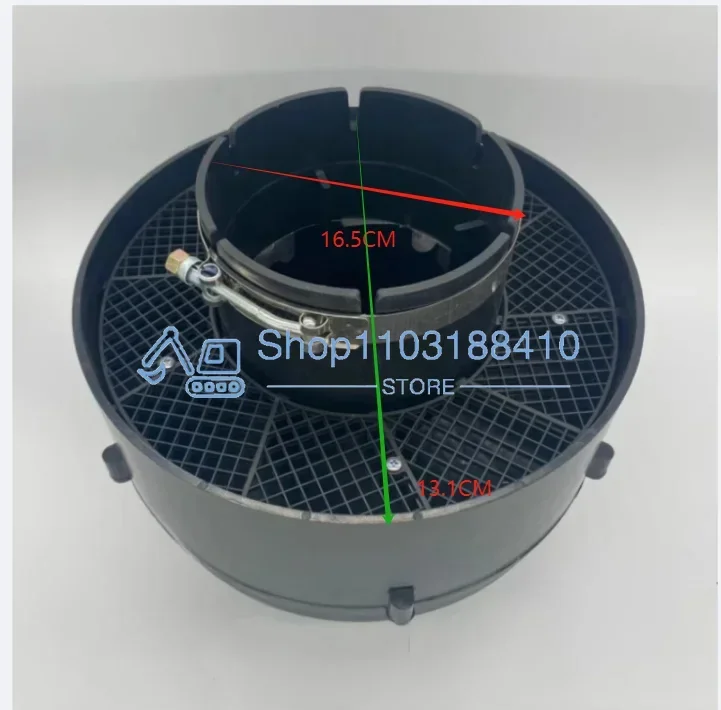 336D E330 345 130-3280 Mushroom Head Filter Excavator Parts Air Prefilter H002438 153MM Rain Cap Dust Cover