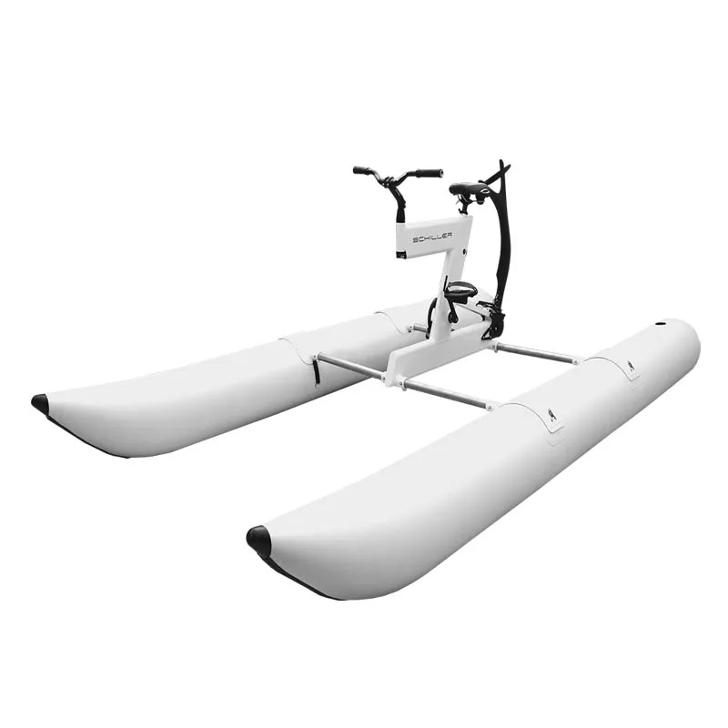 Dwuosobowy rower wodny z pontonami z PVC, nadmuchiwany rower wodny z pedałami, pontonowy rower wodny na sprzedaż
