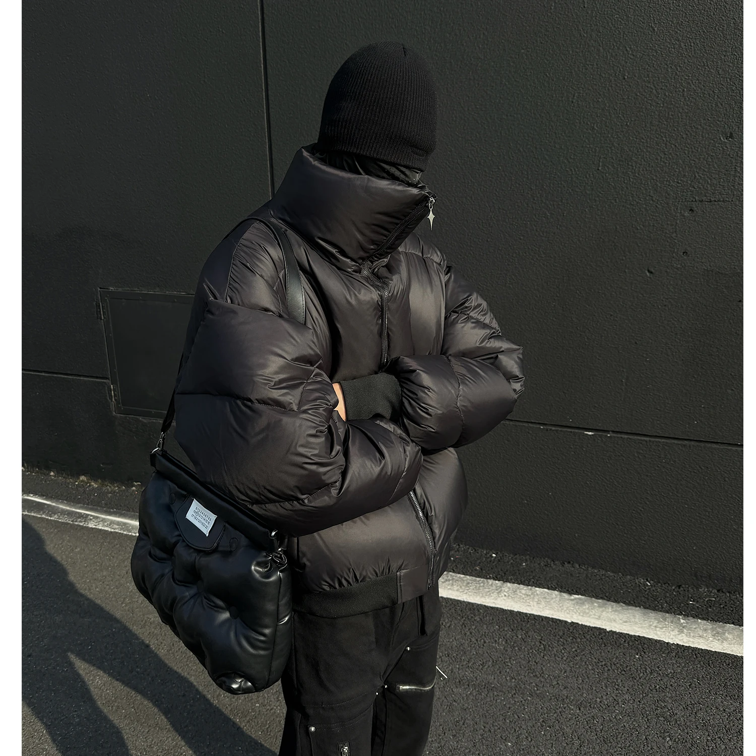 

Мужская зимняя куртка из хлопка с воротником-стойкой: модная, уличная, теплая и уютная верхняя одежда