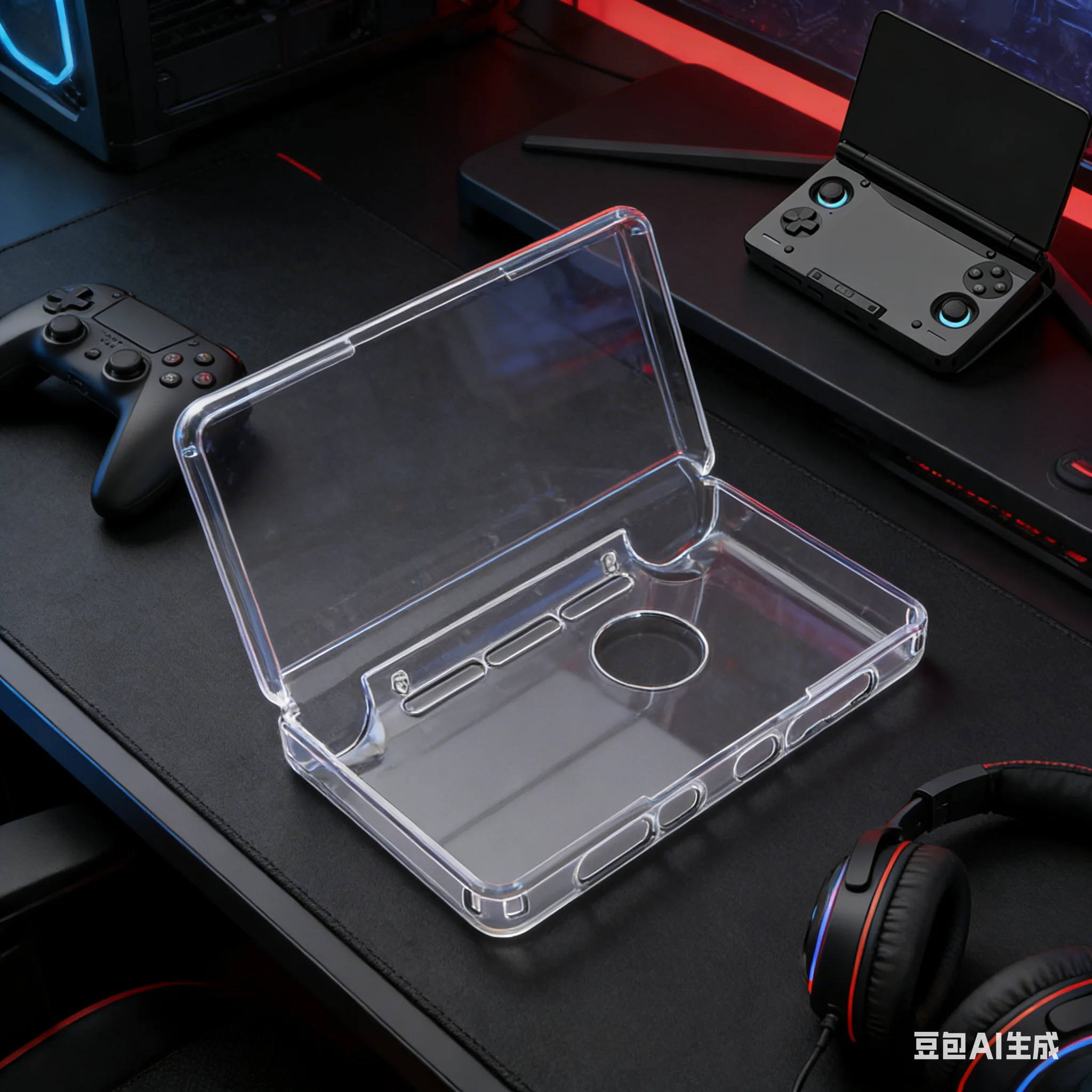 Transparent For TPU Protective Case For AYN-THOR Dual-Screen Flip Anti Fall Full Coverage Game Console Clear Cover