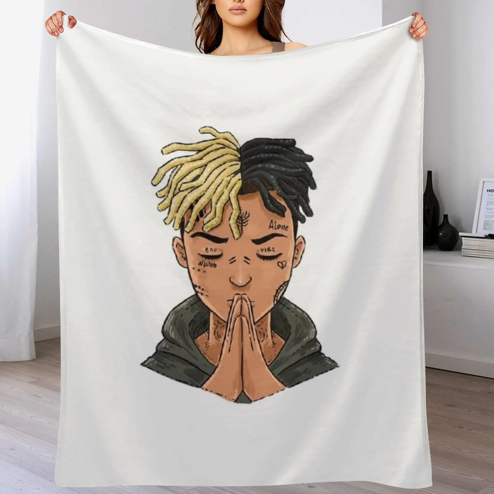 

XXXTentation draw cartoon RIP legend Rap Throw Blanket Weighted valentine gift ideas manga Plaid on the sofa Blankets