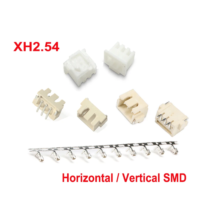 10sets 1.0mm 1.25mm 1.5mm 2.0mm 2.54mm Pitch SH/JST/ZH/PH/XH Vertical/Horizontal SMD Header + Housing + Terminal Set Connector