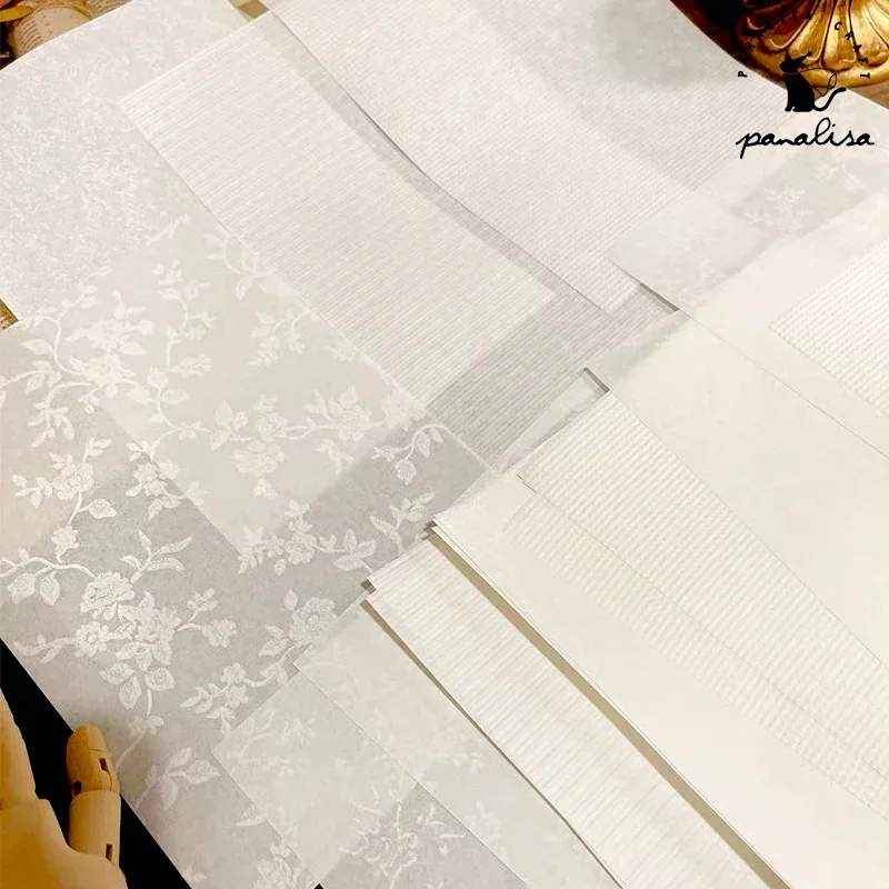 20sheets A5 Rose Pattern Tissue Paper Texture Papers Fancy Premium Card Pack Light Weight Craft Paper Card Paper Scrapbooking