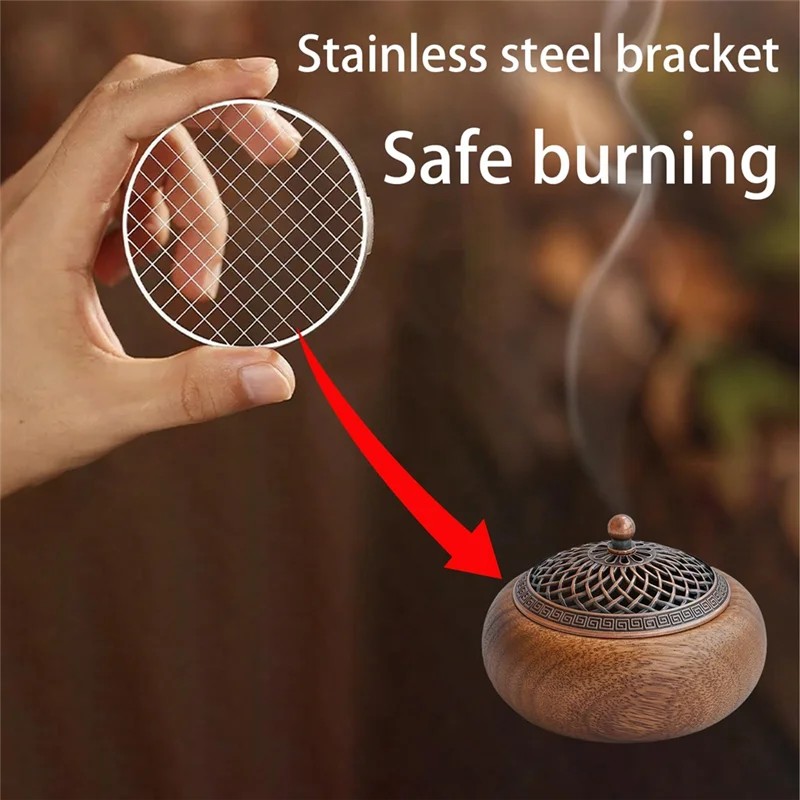 AB66-Wood Burner For Cones & Coils,Meditation Yoga Home Room Decor