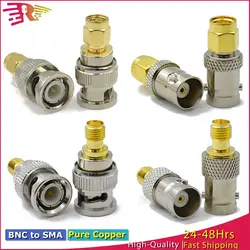 1/3/5/10pcs SMA Male to BNC Female RF Coaxial Adapter Connector Converter for WiFi Antenna Ham Radio Wireless LAN