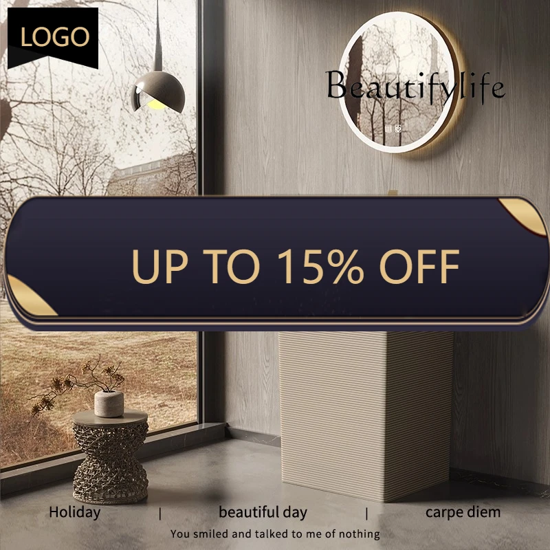 

XE Retro Bathroom Floor-to-ceiling Washbasin Outdoor Villa Courtyard Integrated Washbasin Inn New Chinese Column Basin