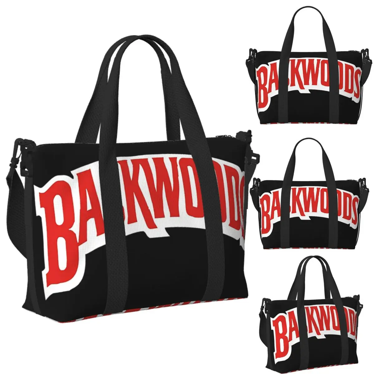 

Custom Backwoods Beach Travel Bag Large Capacity Tote Bags for Gym Sport Women Shopping Duffle Shoulder Bag