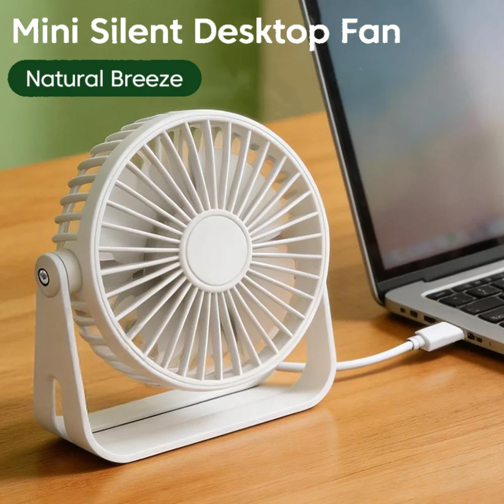 Mini ventilateur de bureau, rechargeable par USB, portable, silencieux, pour la maison, le dortoir, le bureau, petits ventilateurs USB