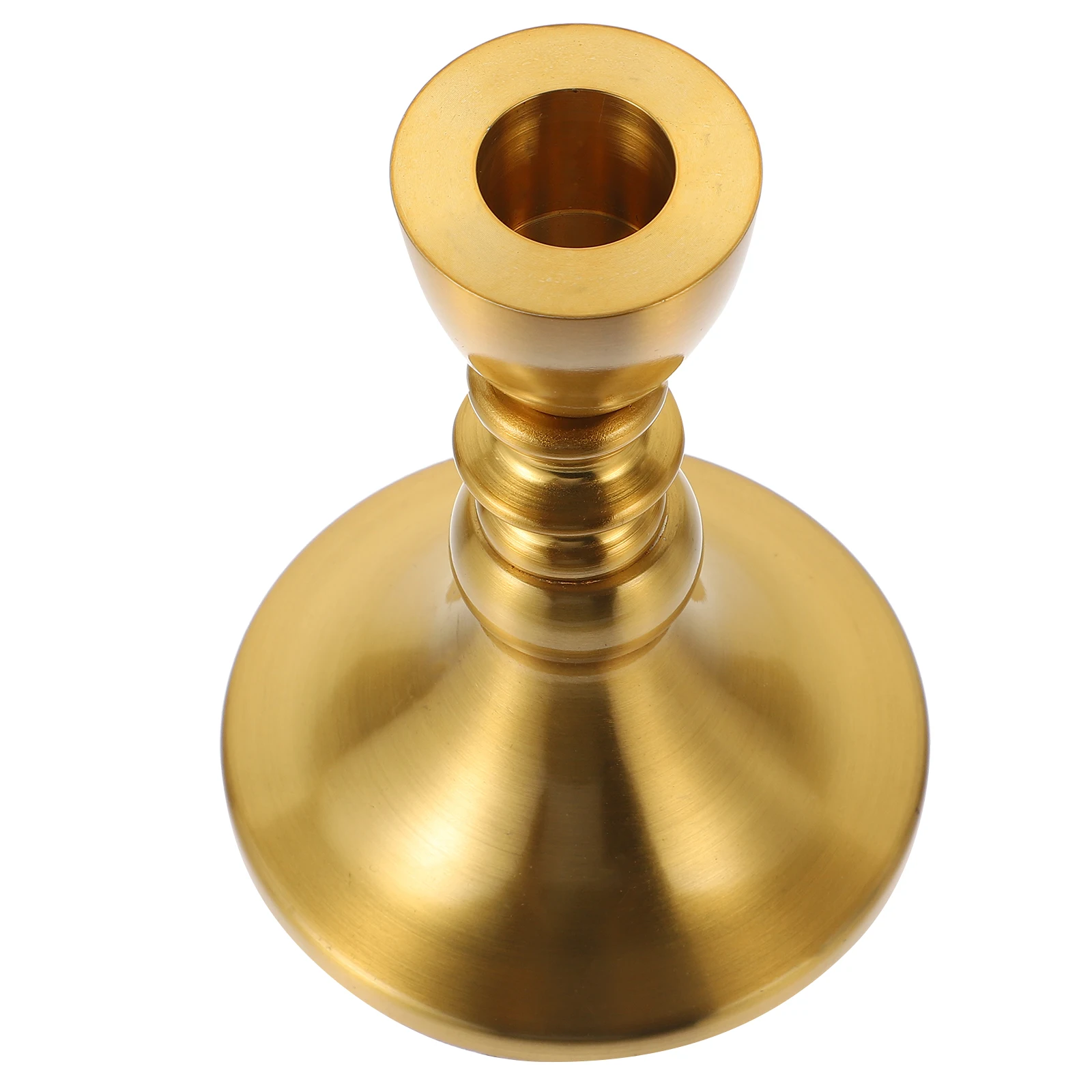 

Candlestick Exquisite Craftsmanship Golden Holder Home Decor Metal Retro Candlestick Desktop Ornament Simple
