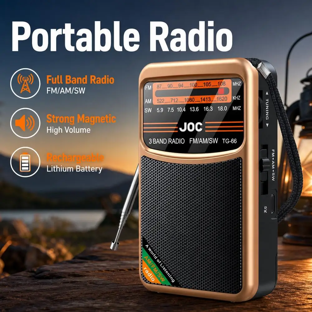 Radio Full Band Full Channel Mini Radio Multi Functional Full Band Radio Portable Signal Reception