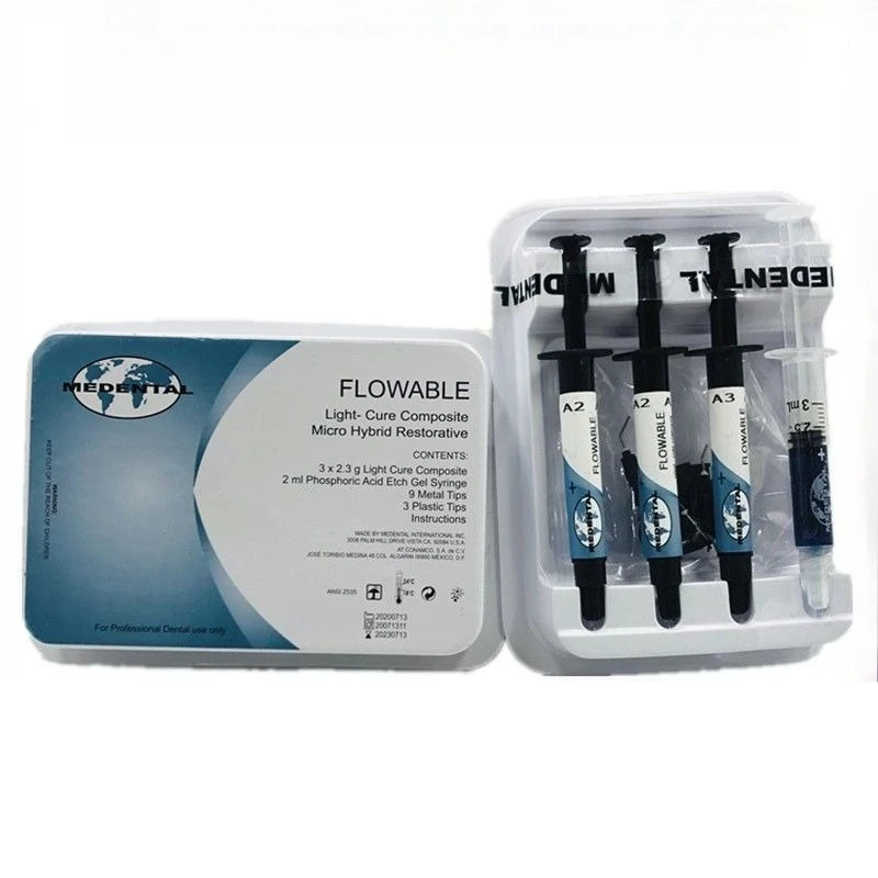 Dental Material Fluid Resin Set UV Curing Composite Resin A2/A3 Dental Laboratory Dental Restoration Filling Resin Material