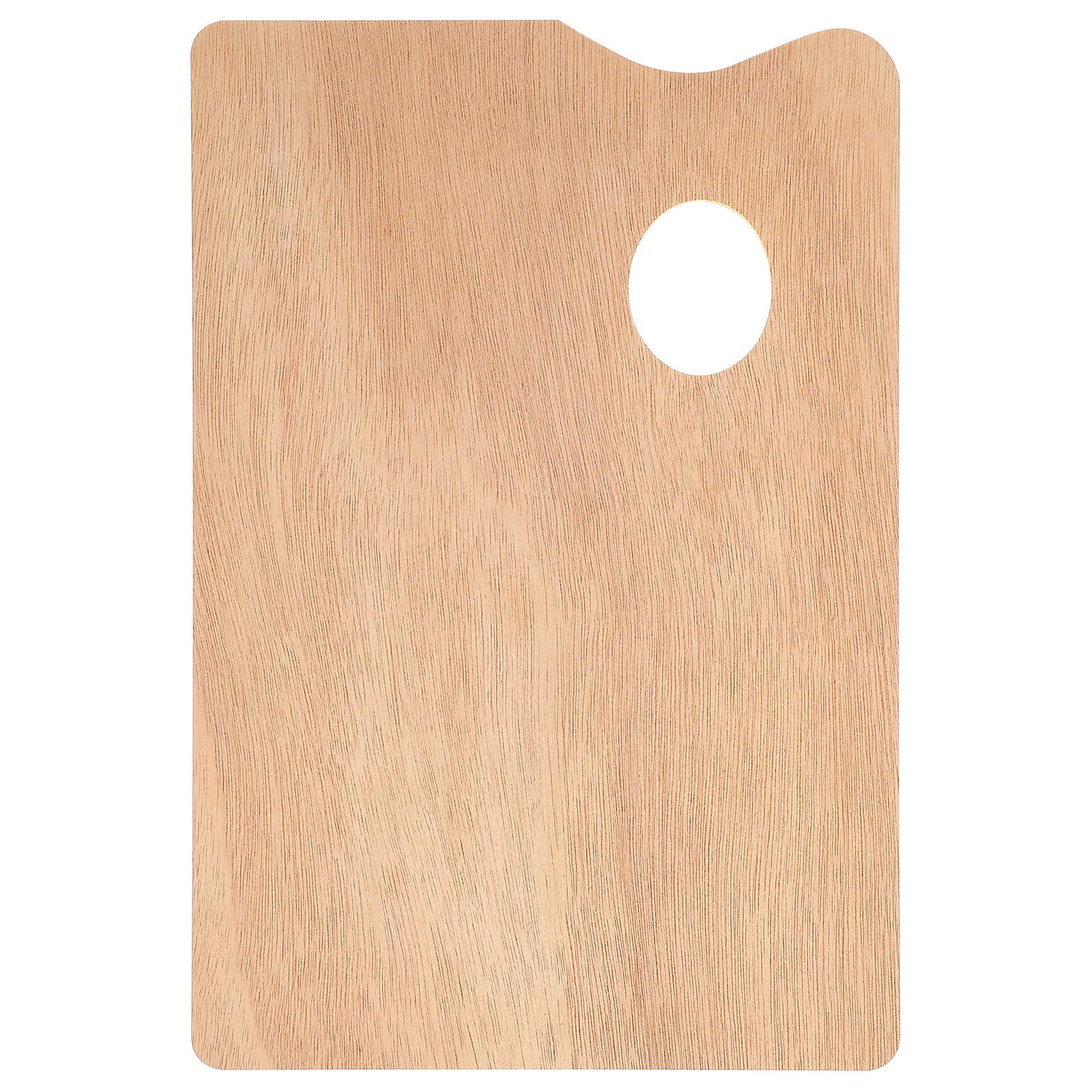 Handcrafted Wooden Painting Palette 20x30cm Old-Fashioned Vintage Design Oil-Coated Surface Finger-Safe Thumb Hole for Oil