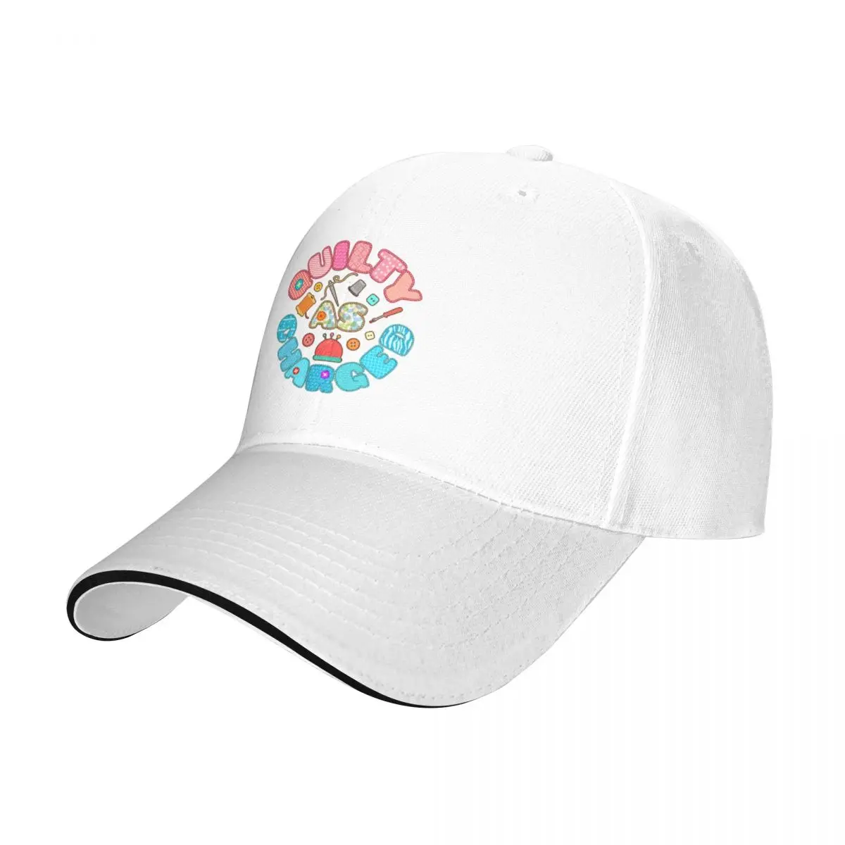 Quilty as Charged Quilting Lover Quilter Baseball Cap Beach Hip Hop Golf Men Women's