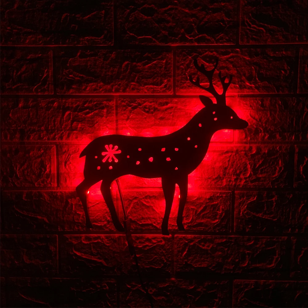 ZK50 Modern Sika Deer LED Wall Lamp Bedroom Decor Luminous Color Changing Night Light Remote Control USB Cable 2 Meters