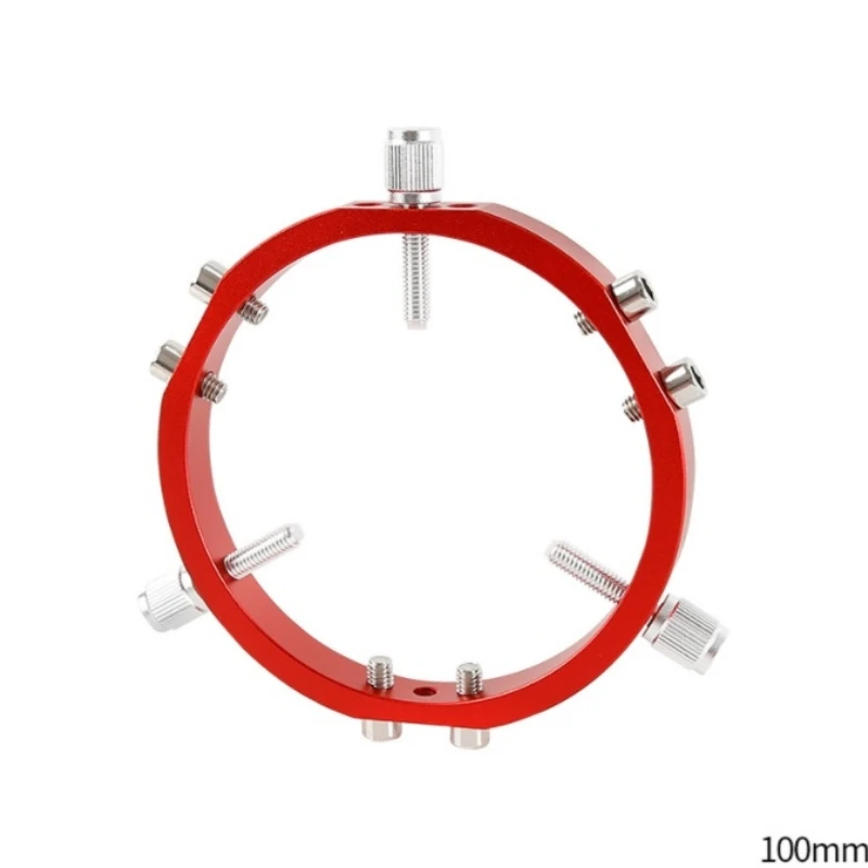 

Agnicy 100mm Three-point Photography Fixed Ring Red Color 50-100mm Fixed Arrange Astronomical Telescope Photography Accessories