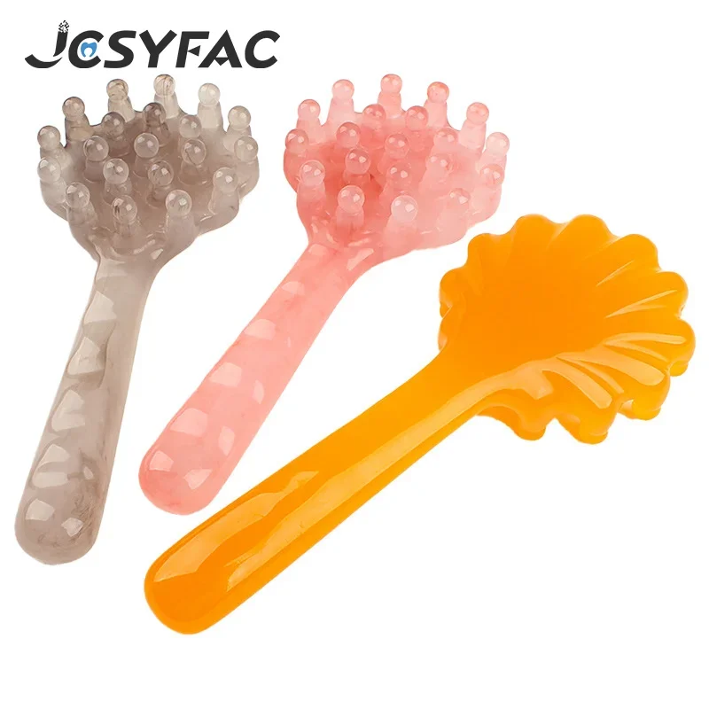 

Long Handled Massage Comb Resin Head Massager Meridian Scraping Scalp Massage Acupuncture Spa Body Home Health Therapy Tool