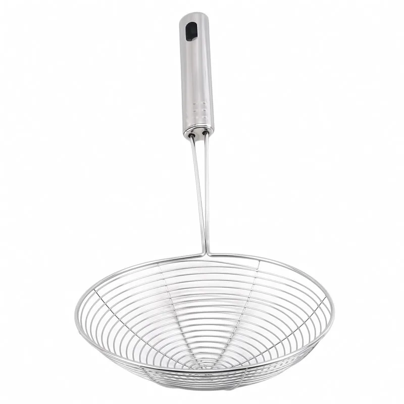 Handle Frying Filter Long Stainless Steel Colander French Fries Colander Kitchen Fried Net Sieve Tool Spoon Leaky Spoon