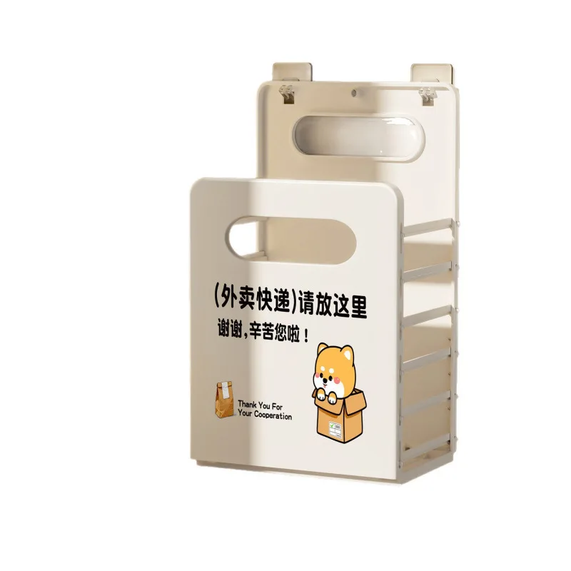 Take-away express at the entrance, put the door rack, wall-mounted foldable entrance, large-capacity utility rack
