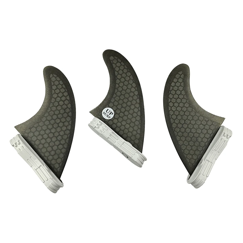 UPSURF FCS 2 Surf Fins Double Tabs 2 S/M/L Size Surfboard Honeycomb Fins Tri fin set Double Tabs 2 fin Fibreglass