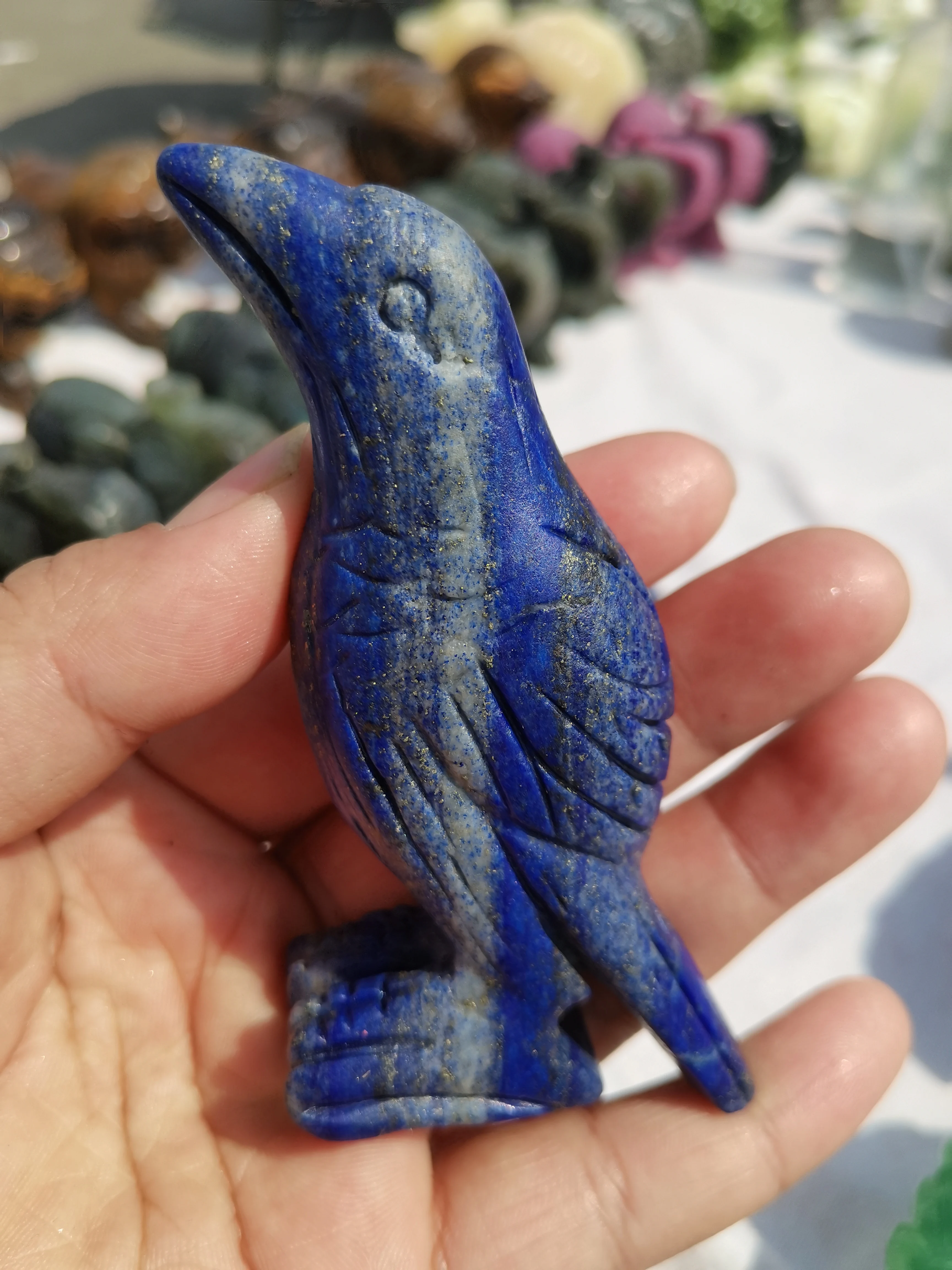 

Natural The lapis lazuli Carving Animals Statue Chakra Healing Fengshui For Home Decoration Gifts