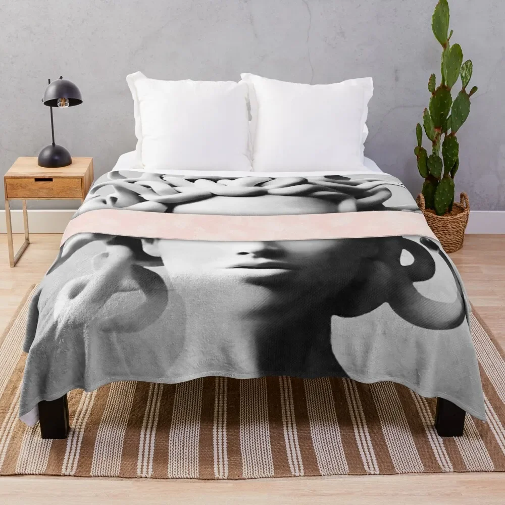 Medusa portrait Throw Blanket Designers Shaggy Blankets