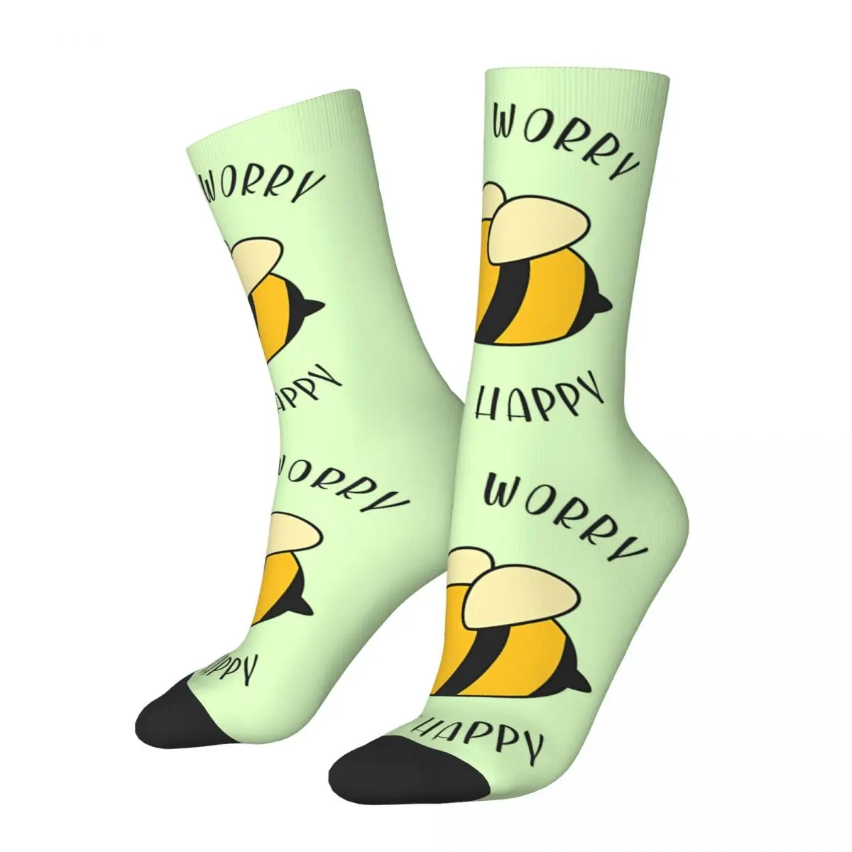 Dont Worry Be Happy Sock Printed Man Polyester