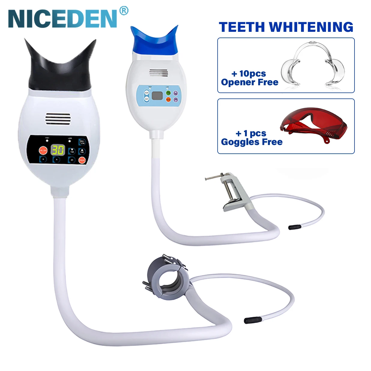 Dental Cold Light 3 Color LED High Power Brightness Tooth Whitening Machine Bleaching Accelerator Unit Light Dental Tools