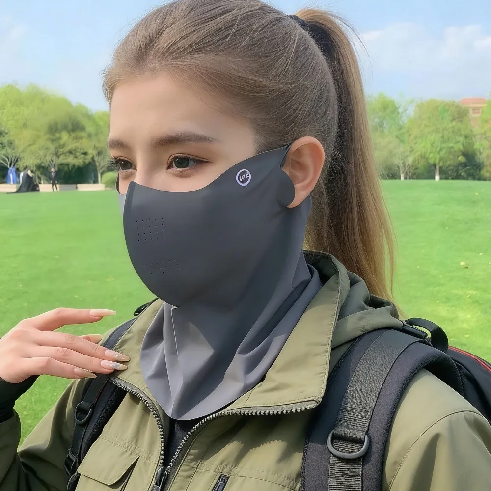 

UV Protection Ice Silk Face Cover Washable for Outdoor Workout