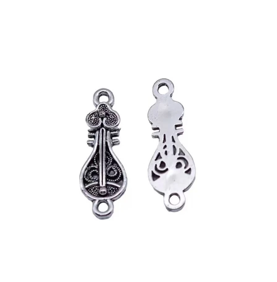 

20pcs 22*7.7mm Zinc alloy metal vintage chinese lute design connector for handmade HW3220