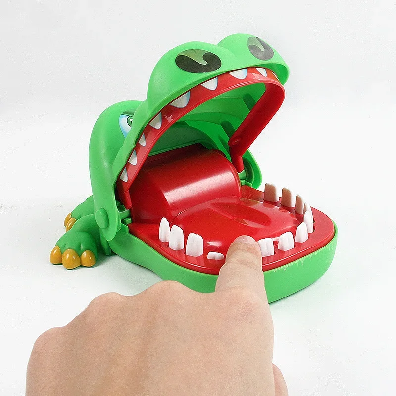 

Children Large Crocodile Shark Mouth Dentist Bite Finger Game Novelty Gags Toy Kids Game for Reaction Training