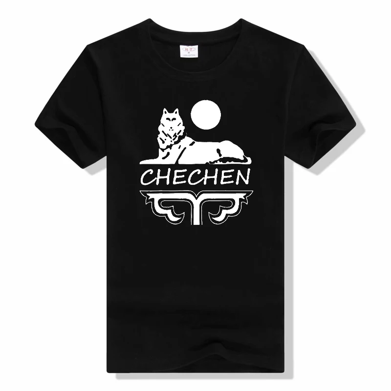Republic Of Chechnya TShirt Coat of Arms of Ichkeria Individuality T Shirt Original Streetwear Hipster Short Sleeve TShirts