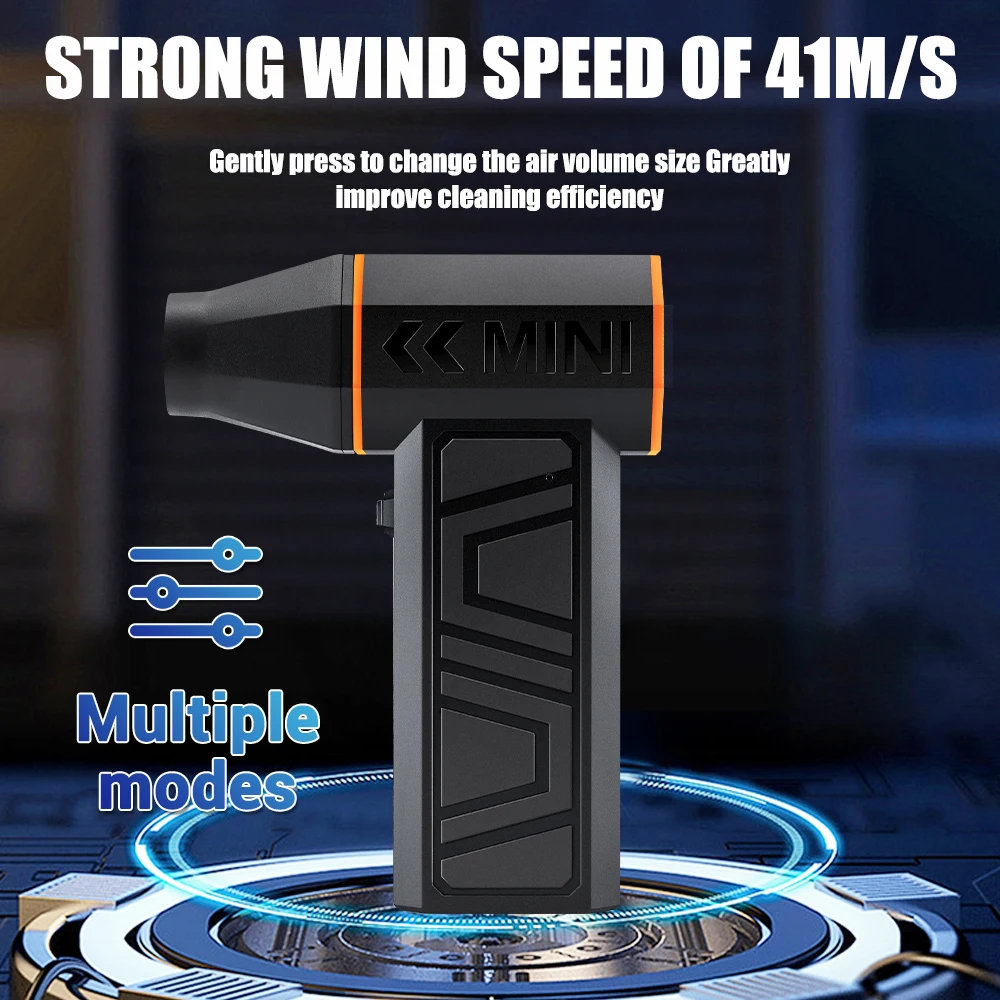 110000 RPM Mini Air Blower Handheld Electric Turbo Jet Fan Brushless Motor Violent Blower Wind Speed 41m/s Industrial Duct Fan